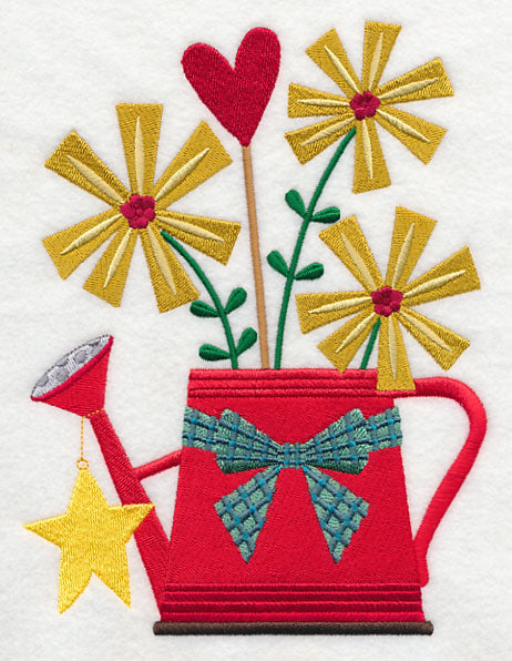 Cozy Christmas Watering Can with Star
