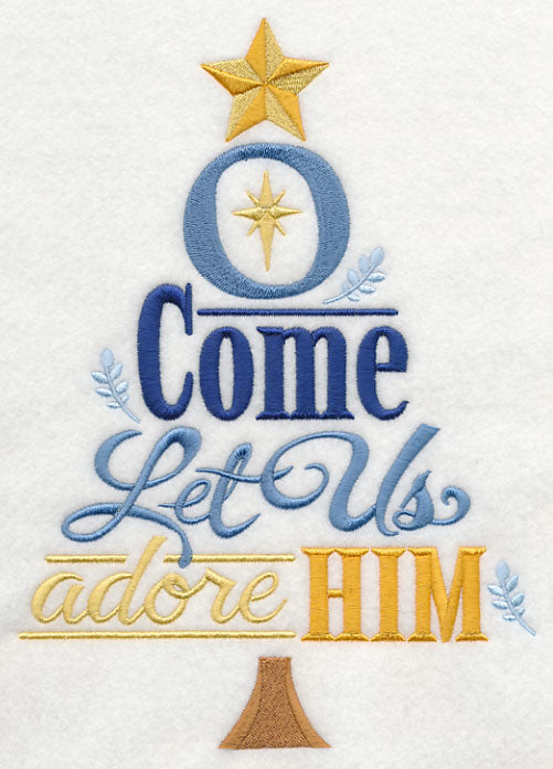 Let Us Adore Him Christmas Tree