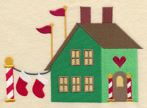 Cozy Christmas Village Stocking Shop