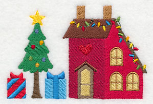 Cozy Christmas Village Gift Wrapping