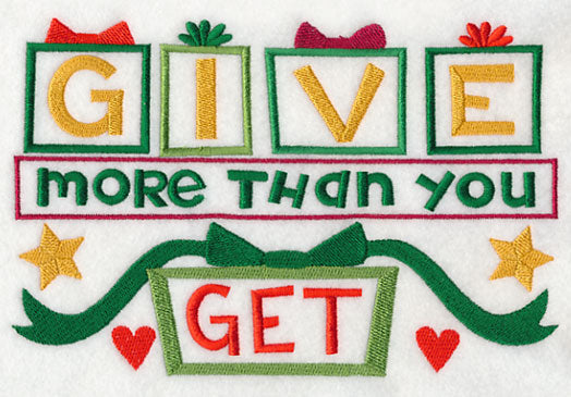 Give More Than You Get