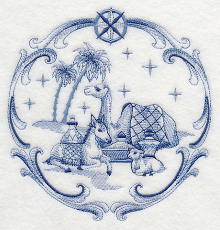 Delft Blue Nativity Animals