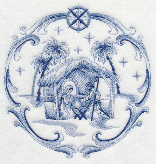 Delft Blue Nativity Holy Family