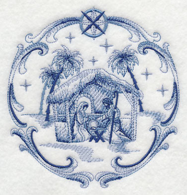Delft Blue Nativity Holy Family