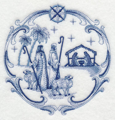 Delft Blue Nativity Shepherds