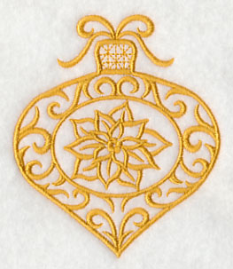 Filigree Ornament with Poinsettia
