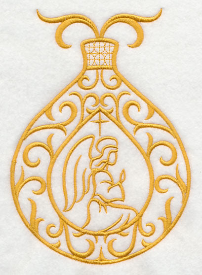 Filigree Ornament with Praying Angel