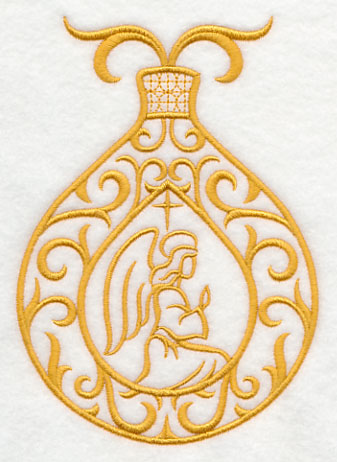 Filigree Ornament with Praying Angel