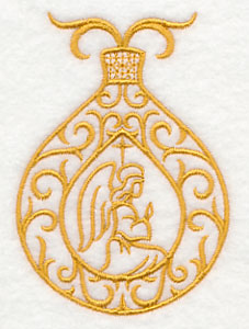 Filigree Ornament with Praying Angel