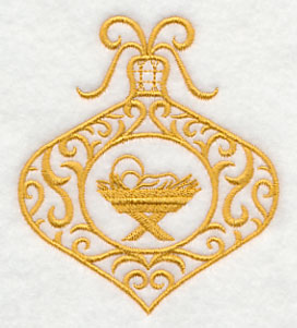 Filigree Ornament with Manger