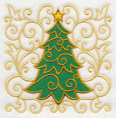 O Christmas Tree in Filigree Square