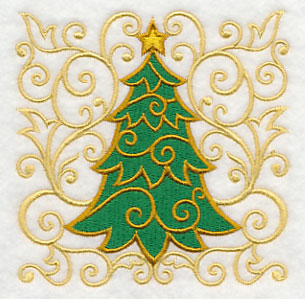 O Christmas Tree in Filigree Square