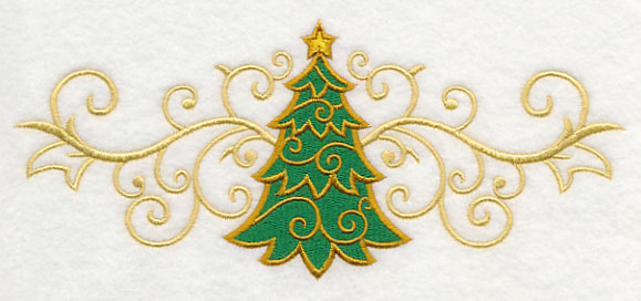 O Christmas Tree in Filigree Border