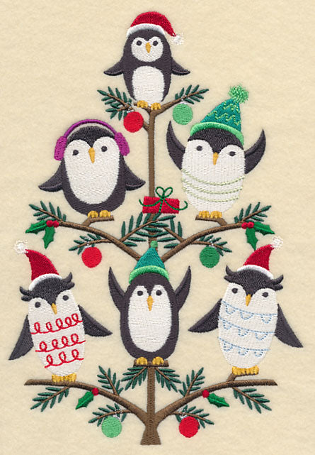 Jolly Penguin Christmas Tree