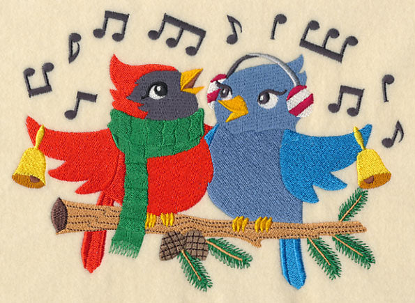 Caroling Christmas Birds