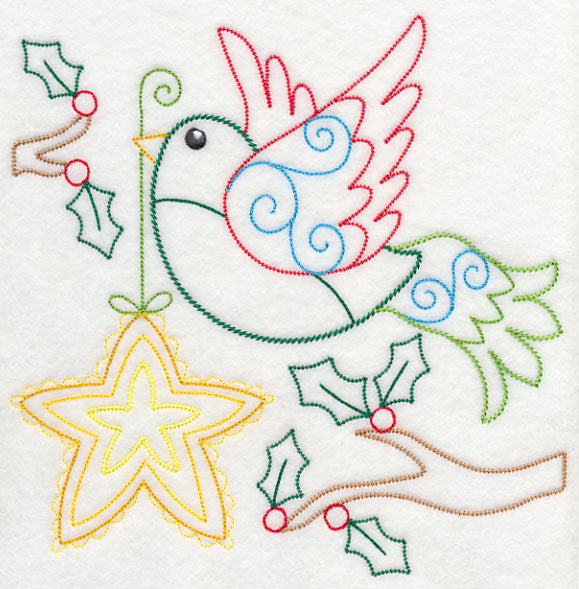 Christmas Whimsy Bird and Bulb 3 (Vintage)