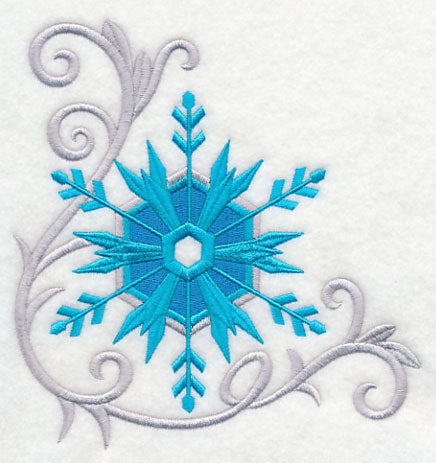 Frosty Filigree Snowflake Corner