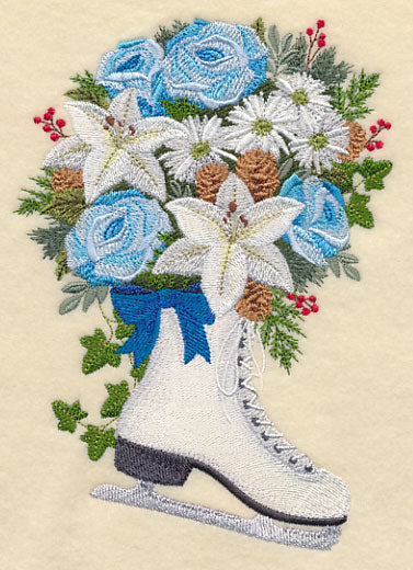 Ice Skate and Winter Bouquet