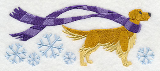 Wrapped Up in Winter Golden Retriever