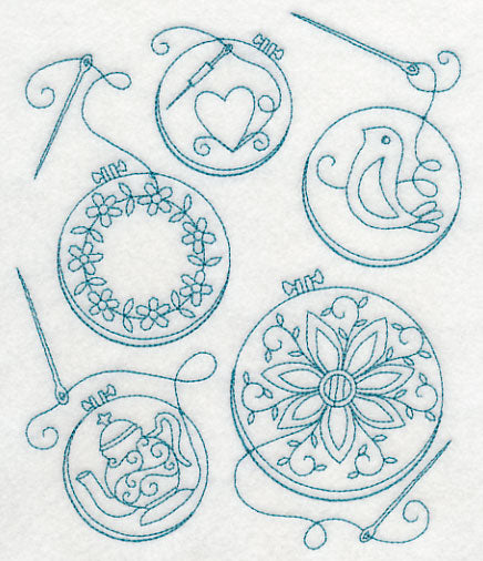 Hoop It Up Medley (Redwork)