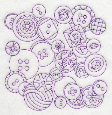 Button Medley (Redwork)