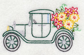 Antique Car in Bloom (Vintage)