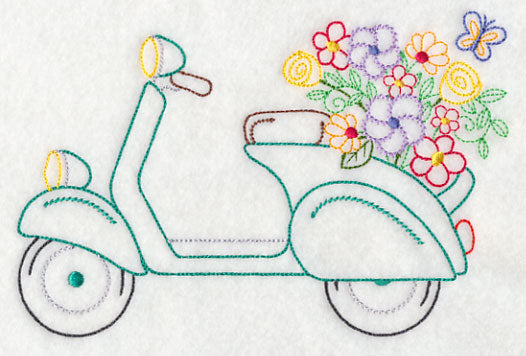 Scooter in Bloom (Vintage)