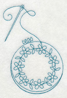 Hand Embroidery Hoop 1 (Redwork)