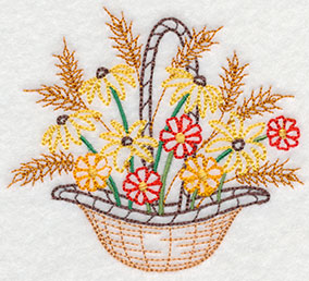 Blooming November Basket (Vintage)