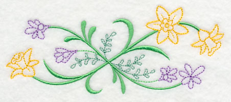 Blooming March Border (Vintage)