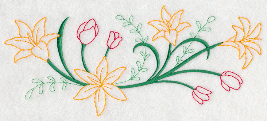 Blooming April Border (Vintage)