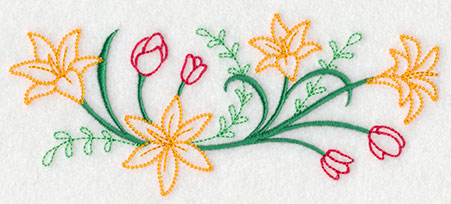 Blooming April Border (Vintage)