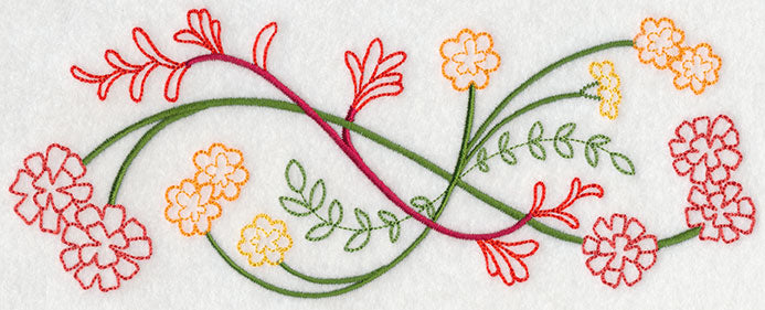 Blooming October Border (Vintage)