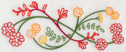 Blooming October Border (Vintage)