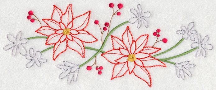 Blooming December Border (Vintage)