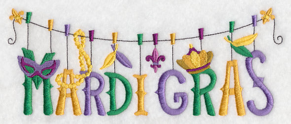 Mardi Gras Revelry Clothesline