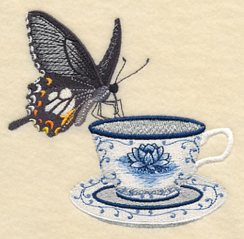 Blue Willow Tea - Cup and Butterfly 3