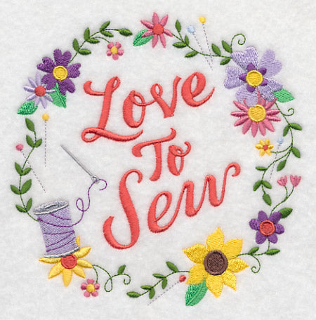 Love To Sew Wreath