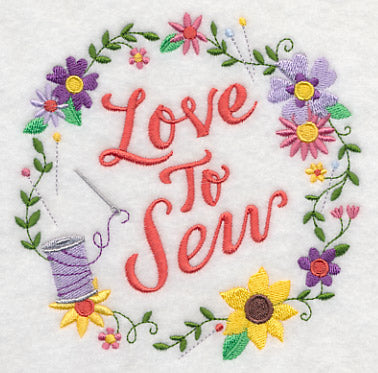 Love To Sew Wreath