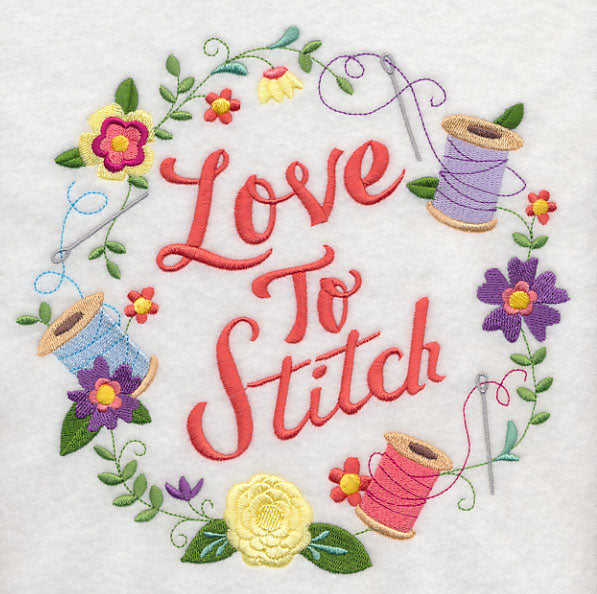 Love To Stitch Wreath