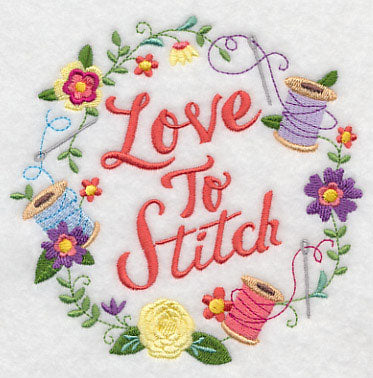Love To Stitch Wreath