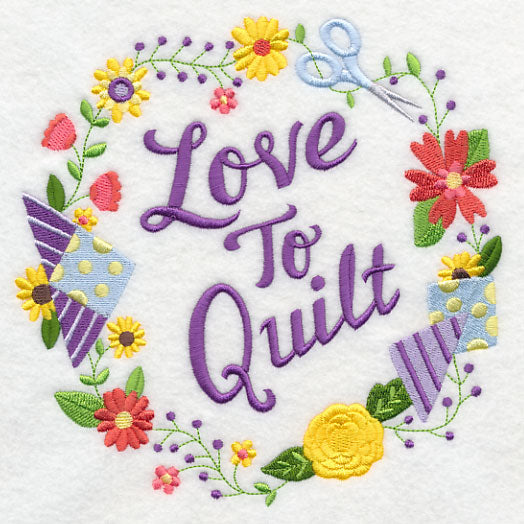 Love To Quilt Wreath