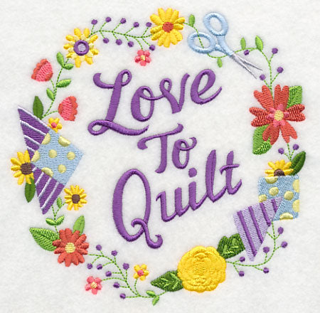 Love To Quilt Wreath