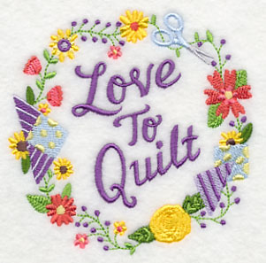 Love To Quilt Wreath
