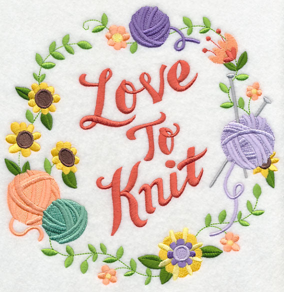 Love To Knit Wreath