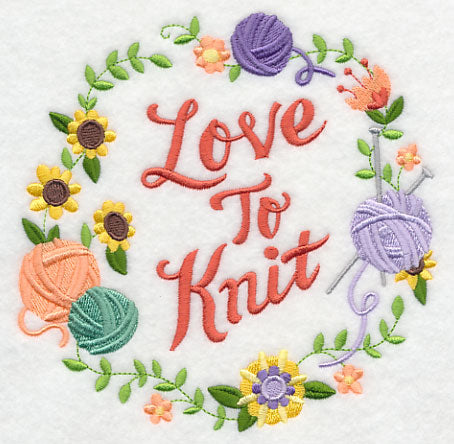 Love To Knit Wreath