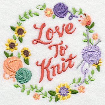Love To Knit Wreath