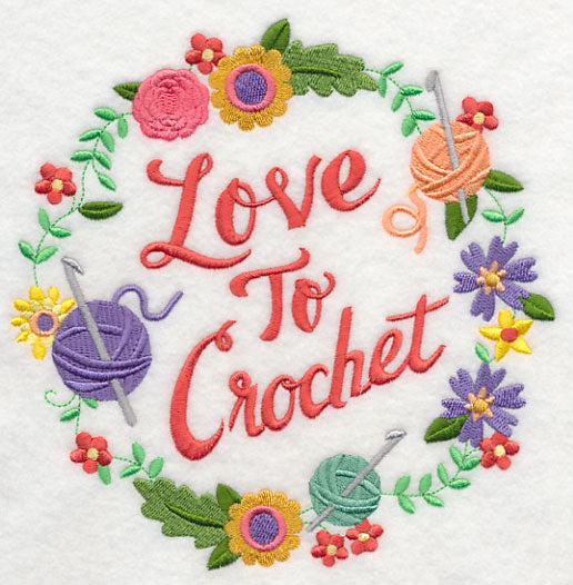 Love To Crochet Wreath