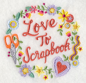 Love To Scrapbook Wreath