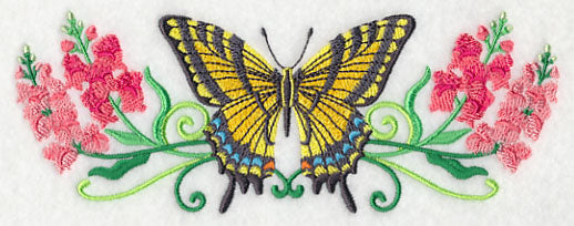 Tiger Swallowtail and Flowers